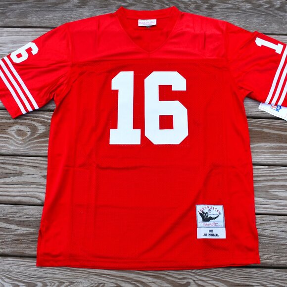 New! Joe Montana San Francisco 49ers Red Retro Football Jersey Adult Men's Sizes - Picture 2 of 2